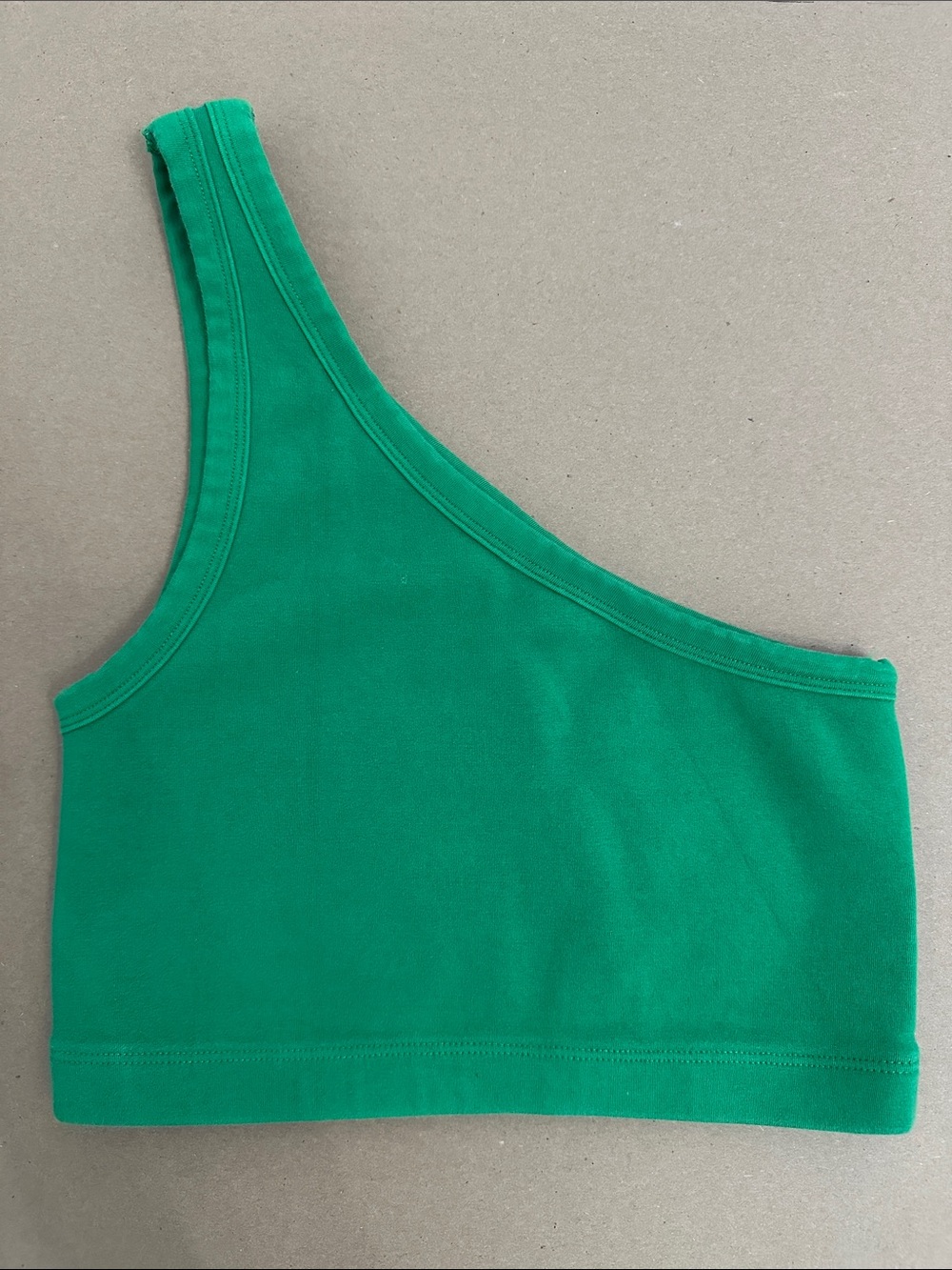 Zara One-Shoulder Tank Top  Green